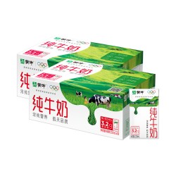 蒙牛 3.2g蛋白质 纯牛奶 250ml*18盒