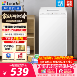 海尔 波轮洗衣机 全自动暴风洗 小户型租房统帅超微净leader 波轮 6kg