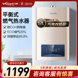 万和 12升平衡式燃气热水器 JSG24-WE3W12 天然气