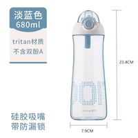 百亿补贴：茶花 tritan塑料水杯运动水壶 680ml