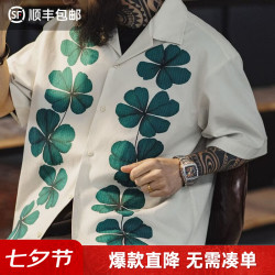 马登 复古翻领短袖宽松度假夏T恤TH2601401