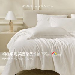 银桑 INESANCE100支全棉A类蚕丝被双宫茧桑蚕长丝春秋四季子母被芯