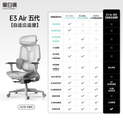 黑白调 E3 人体工学电脑椅