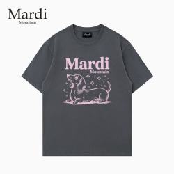 FASHION MARDI MOUNTAIN旗舰店夏季半袖女装t恤衫短袖韩国腊肠狗宽松运动上衣外搭跑步服 雾灰色 XL 150-160斤