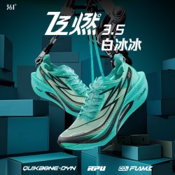 361° 飞燃 3.5 全掌碳板竞速PB男子马拉松跑鞋 672512215F 桃花韵 36