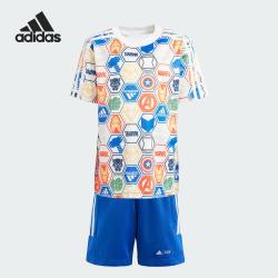 adidas 儿童运动休闲短袖套装