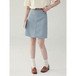 AMUU 西装高腰短款半身裙女a字裙显瘦简约百搭通勤包臀短裙