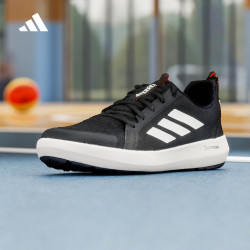 adidas 溯溪鞋男鞋夏季新款户外运动鞋透气耐磨一脚蹬懒人休闲涉水鞋 JI3499 黑色/粉白/半冲击橙 42.5