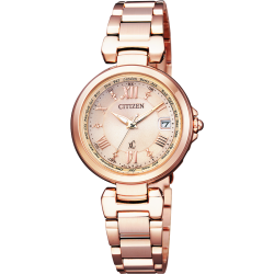 CITIZEN 日本官方正品玫瑰金潮流光动能电波明星同款女表EC1032