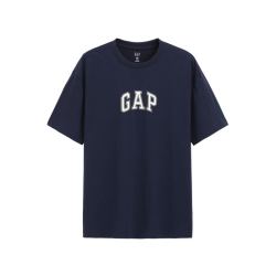 Gap 男女装春季款纯棉印花logo短袖T恤基础款宽松上衣