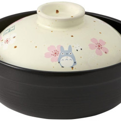 Studio Ghibli 陶瓷土锅 龙猫樱花图案 0.85L容量 日式传统餐具