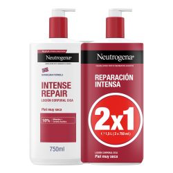 Neutrogena Norwegian Formula CICA 身体乳密集修复干性皮肤(2 x 750 毫升),身体修复保湿霜,含亚洲积雪草