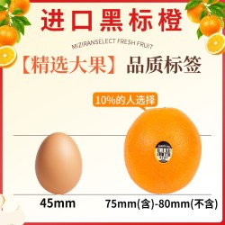 蜜自然 黑标橙子脐橙新鲜8斤大果当季进口水果新奇士整箱礼盒包邮顺丰
