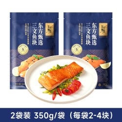 东方甄选 三文鱼排  包装 400g