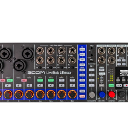 Zoom LiveTrak L6max 数字混音器/录音机,电池供电,32 位浮动,12 个通道,4 个组合 + 8 个立体声输入,MIDI,效果,声垫,3 波段 EQ,反弹轨道,AI 降噪 等等