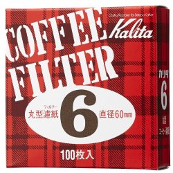 Kalita #6 圆形过滤纸 60 毫米 100 张 501220