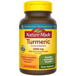 Nature Made 优质姜黄素胶囊1000mg 黑胡椒 抗炎抗氧化 60粒