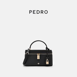 Pedro 七夕礼物牛皮革小方包斜挎盒子包拉链单肩包PW2-75940008