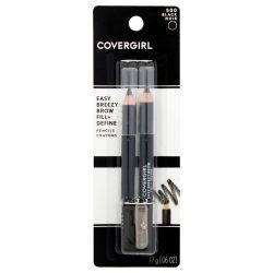 COVERGIRL 封面女郎 眉笔套装 持久显色配削笔器 500黑色 柔软易晕染 成人眉妆 0.85g*2