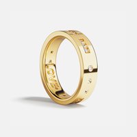 APM Monaco 金黄色Morse LOVE摩斯密码戒指情侣对戒生日礼物