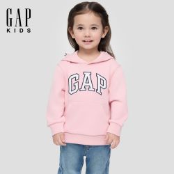 Gap 女幼童2026春季新款logo贴布绣连帽卫衣儿童装休闲上衣861058