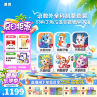 洪恩 经典成长四科 识字子集成语+拼音+数学启蒙+英语启蒙