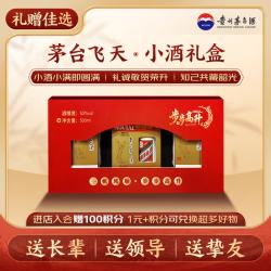 茅台 飞天 53度酱香型白酒 50mL*2+100mL*2+200mL 步步高升礼盒
