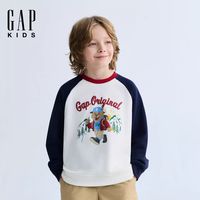 百亿补贴：Gap 男童2026春季新款logo小熊发泡印花圆领卫衣儿童装长袖860913