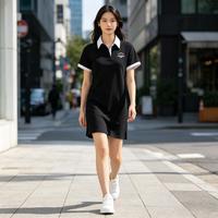 adidas 女士 POLO领 短袖连衣裙