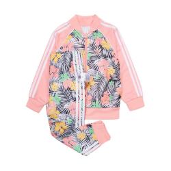 adidas 女中小童保暖印花外套套装