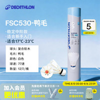 迪卡侬 羽毛球耐打粉色专业训练比赛羽毛球77速PERFLY FSC530 77速 12只 稳定中阶 1筒