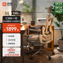 西昊 Doro C300 人体工学电脑椅 灰色 带脚踏款