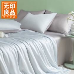 无印良品 水洗冰丝夏凉被 碧湖兰青灰 150*200cm