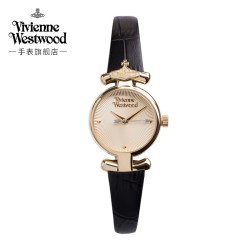 Vivienne Westwood 西太后女士手表女时尚皮带简约气质女表腕表  黑色女表