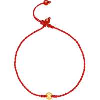 周六福 足金黄金脚链 A089490 约0.25g 21+4cm