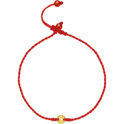 周六福 足金黄金脚链 A089490 约0.25g 21+4cm