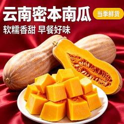 云南蜜本老南瓜农家自种当季新鲜粉面甜糯小宝宝辅食整箱蒸煮南瓜