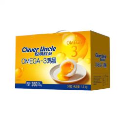 聪明叔叔 OMEGA-3鲜鸡蛋30枚装无沙门氏菌可生食鸡蛋整箱礼盒装
