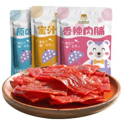 懒熊食尚 靖江肉脯手撕肉铺肉干蜜汁香辣边角料零食休闲食品下午茶