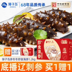 獐子岛 大连辽刺参冷冻生鲜海鲜 即食海参 1200g 31-40头保质期至26年10-12月