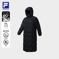FILA 热力服斐乐90鹅绒长款羽绒服2026冬新款男女防水户外运动外套
