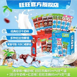 旺旺 冻痴巧克力味旺仔牛奶味组合装8支