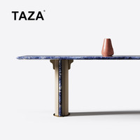 TAZA 意式轻奢餐桌椅组合 别墅全屋定制系列 天然大理石长餐桌 餐桌 2.2m
