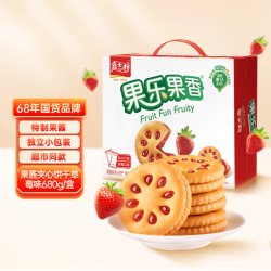 嘉士利 果乐果香系列 蓝莓味 果酱夹心饼干