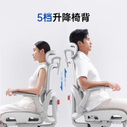 西昊 久坐 人体工学椅  B300Pro灰脚踏+147°后仰+6D扶手