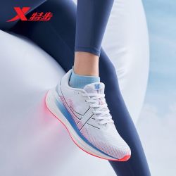 特步 騛速5.0跑步鞋女鞋网面透气减震运动鞋