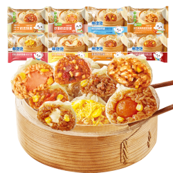 林饱饱 咸蛋黄玉米芝士纸皮烧麦早餐半成品 240g*4袋(16个)