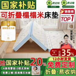 能见度 三折叠床垫子天然椰棕榻榻米专用定制打地铺地垫 6厘米