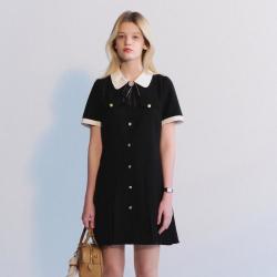 TEENIE WEENIE 小熊夏季款撞色H型连衣裙时髦女装