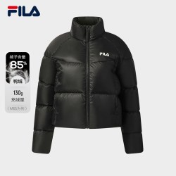 FILA 短款面包服FILA斐乐女士羽绒服冬季美拉德辣妹风休闲保暖运动外套